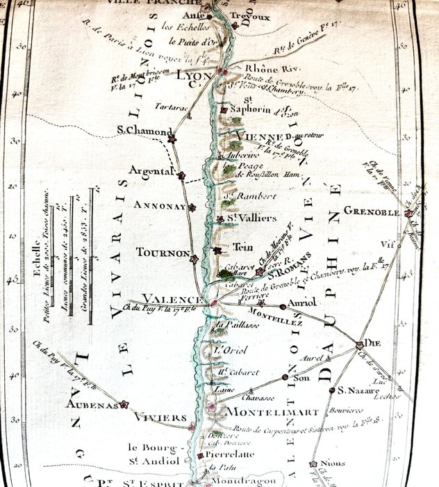 Frankrig - Pays-Bas Belgique Bruxelles Troyes; Louis-Charles DESNOS / MICHEL Claude Sidoine - Première partie de la route d'Amsterdam à Marseille - 1781-1800