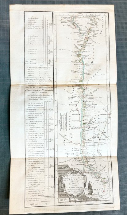 Frankrig - Pays-Bas Belgique Bruxelles Troyes; Louis-Charles DESNOS / MICHEL Claude Sidoine - Première partie de la route d'Amsterdam à Marseille - 1781-1800