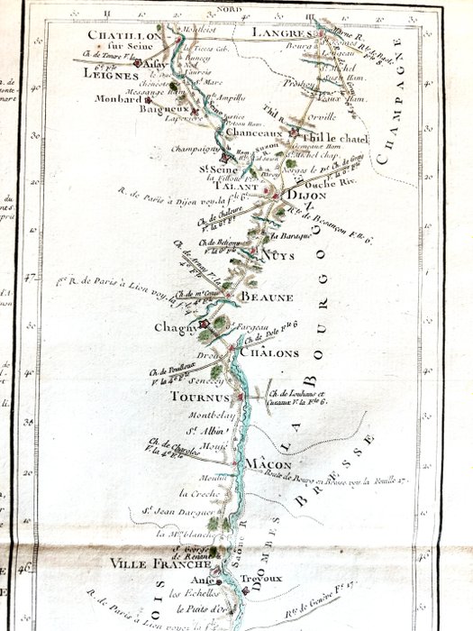 Frankrig - Pays-Bas Belgique Bruxelles Troyes; Louis-Charles DESNOS / MICHEL Claude Sidoine - Première partie de la route d'Amsterdam à Marseille - 1781-1800