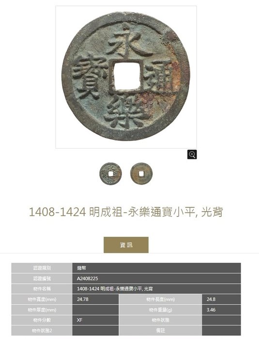 Kina. Yong Le. nd (1408-1424) 2 coins  (Ingen mindstepris)