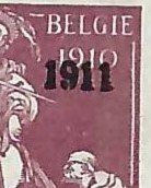 Belgien 1911 - Serien Caritas print "1911" - OBP/COB 92/99