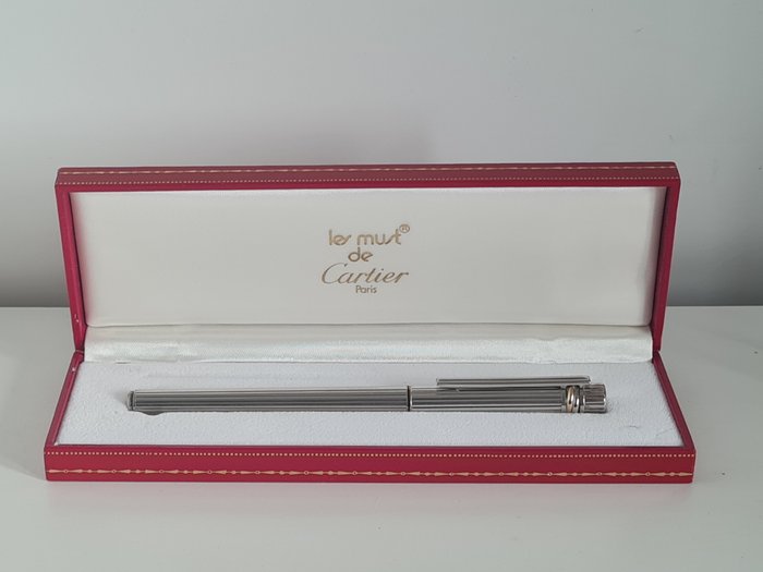 Must de cartier - plume en or 18 cts, plaqué argent et or - Fyldepen