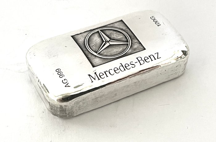 100 gram - Sølv 999 - -No Reserve- Mercedes  (Ingen mindstepris)