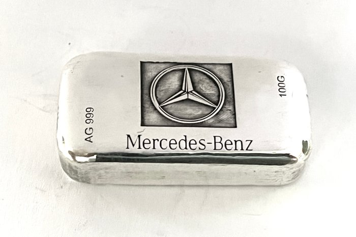 100 gram - Sølv 999 - -No Reserve- Mercedes  (Ingen mindstepris)