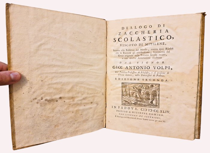 Volpi - Dialogo di Zaccheria Scolastico intorno alla Fabbrica del Mondo - 1744