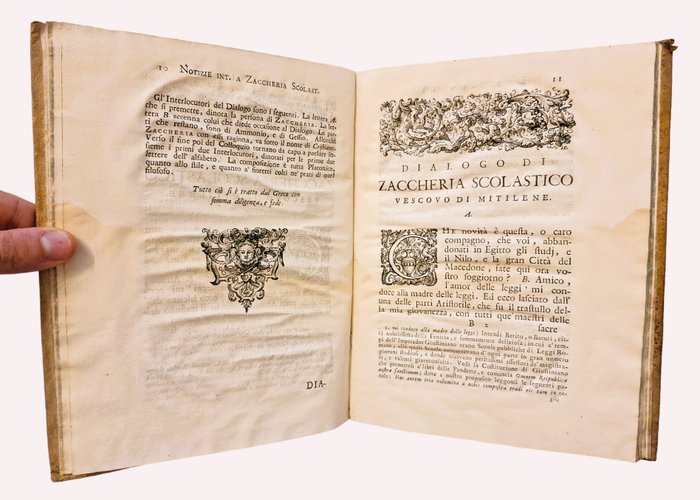 Volpi - Dialogo di Zaccheria Scolastico intorno alla Fabbrica del Mondo - 1744