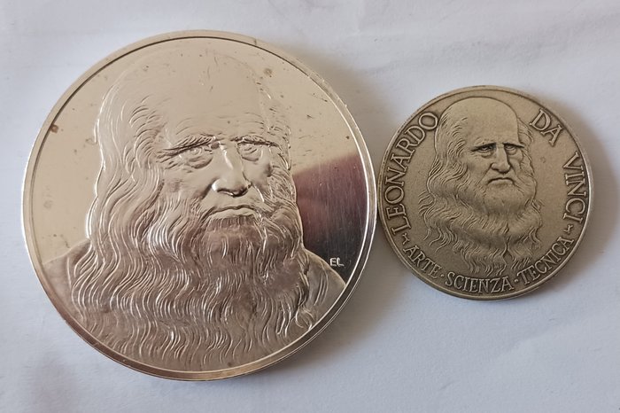 Europa. Médaille Argent Léonard de Vinci 2 x  (Ingen mindstepris)