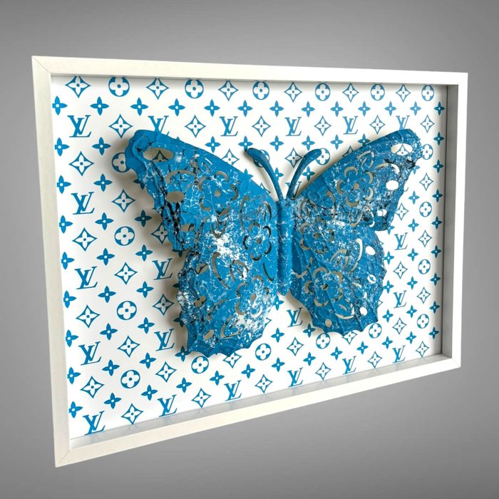 AmsterdamArts - Louis Vuitton - metal butterfly blue