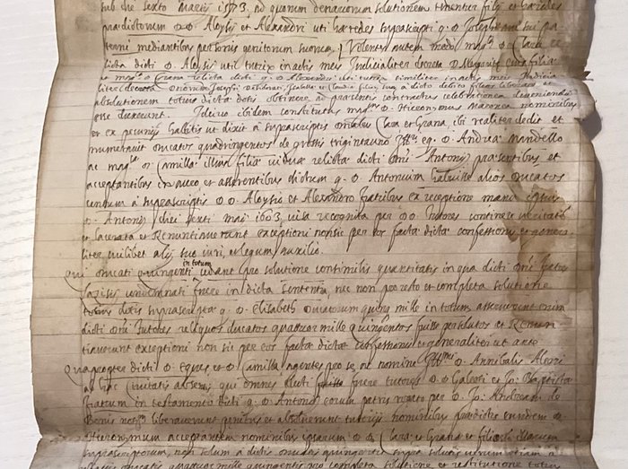 Notaio Veneto Petrus Antonius Constantini - Atto Notarile, Chiusura Debito tra Generazioni - Verona - 1612