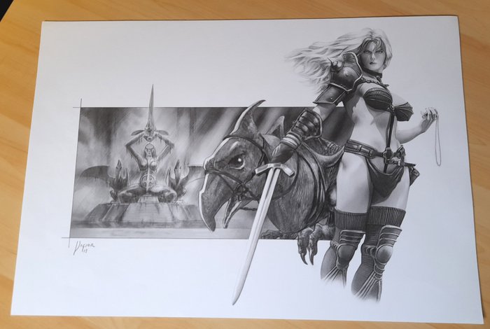 Giordano Vincenzo - 1 Original drawing - Cinema Pencils - Taarna dal film Heavy metal - 2018