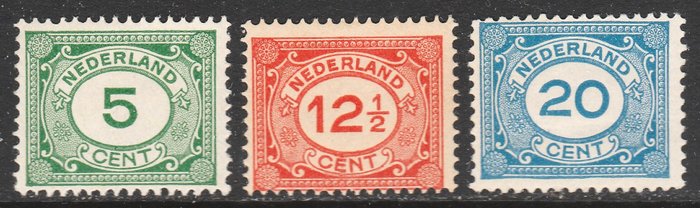 Holland 1921 - Nummertype 'Vürtheim' - NVPH 107/109