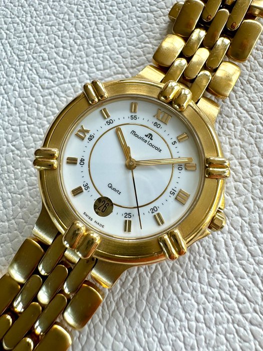 Maurice Lacroix - Calypso - 38mm - 18k Gold Electroplated G10 - Ingen mindstepris - 95374 - Mænd - 1990-1999