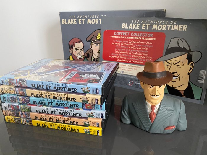 Blake  Mortimer Buste Olrik avec Coffret Intégrale Collector de L'integrale de l'animation - Olrik - 1 Complete series - Begrænset og nummereret udgave - 2012