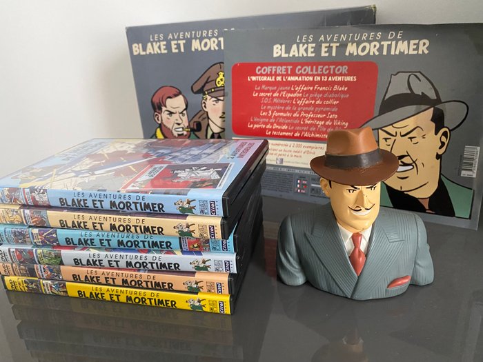 Blake  Mortimer Buste Olrik avec Coffret Intégrale Collector de L'integrale de l'animation - Olrik - 1 Complete series - Begrænset og nummereret udgave - 2012