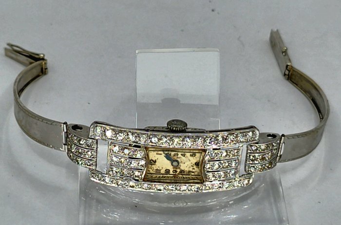 Platin Schmuckarmbanduhr - Kvinder - Schweiz omkring 1940