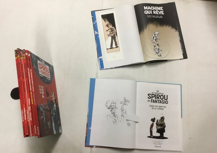 Spirou et Fantasio - T46 à T53 + Dédicace + Ex-libris - 8x C - 8 Album - Første udgave - 1998/2013