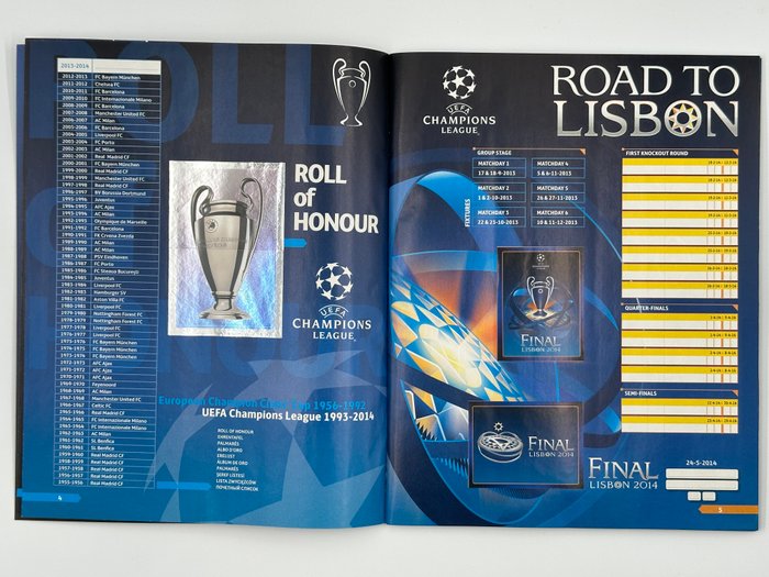 Panini - Champions League 2013/14 - Messi/Ronaldo/Kompany - Complete Album