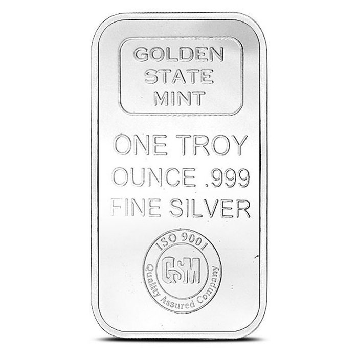 5 Troy Ounce - Sølv 999 - 5 x 1 oz Golden State Mint