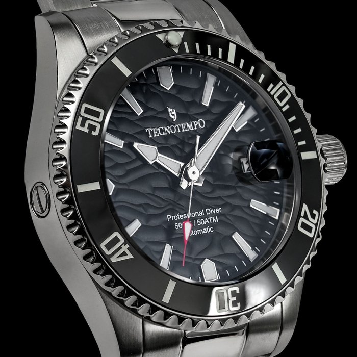 Tecnotempo - Professional Diver 500M / 50ATM  - Black dial- - Ingen mindstepris - TT.500.WB - Mænd - 2011-nu