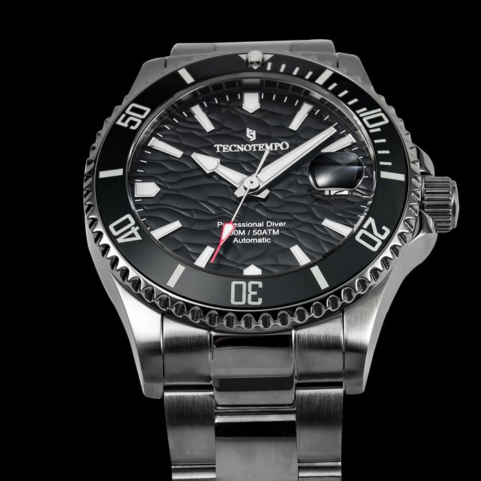 Tecnotempo - Professional Diver 500M / 50ATM  - Black dial- - Ingen mindstepris - TT.500.WB - Mænd - 2011-nu