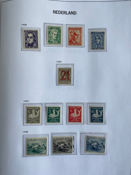 Holland 1925/1939 - Samling mellem NVPH 166 og 355 i Davo-album