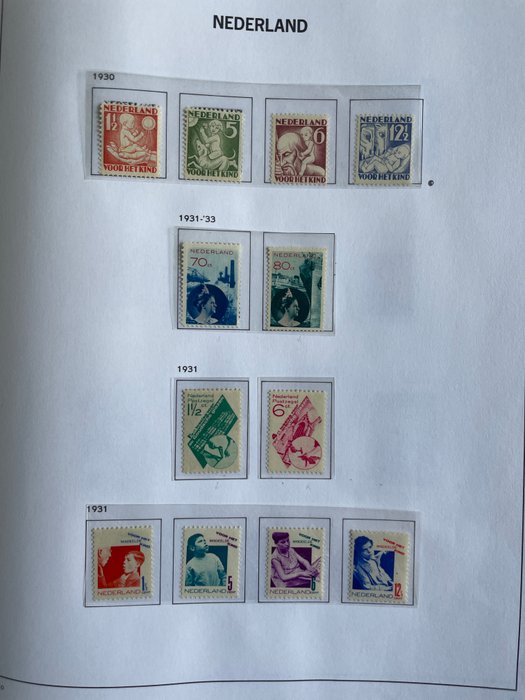 Holland 1925/1939 - Samling mellem NVPH 166 og 355 i Davo-album