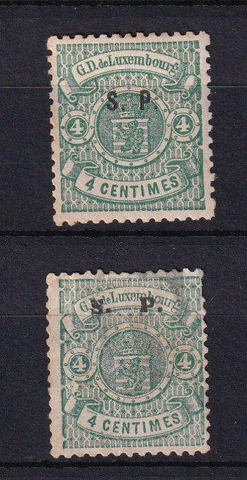 Luxembourg 1881/1883 - kyst 450€, servicemærker - Yvert n°33 et 45