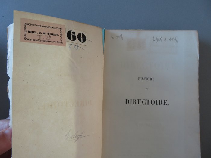 A. Granier de Cassagnac - Histoire du Directoire - France - History - Revolution - 1851-1852