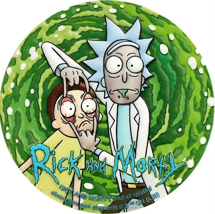 Niue. 5 Dollars 2023 Rick and Morty, 2 Oz (.999)