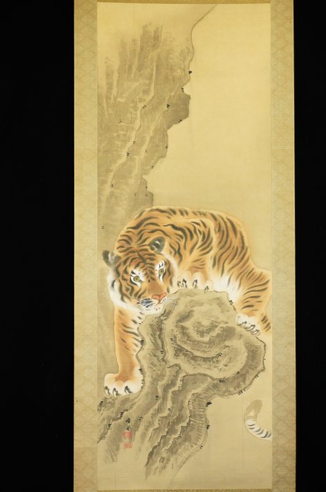 Tiger - ca 1920-40s (Taisho / Showa) - Inatsuka Meiho 稲塚鳴鳳 - Japan  (Ingen mindstepris)