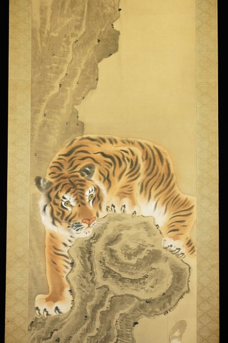 Tiger - ca 1920-40s (Taisho / Showa) - Inatsuka Meiho 稲塚鳴鳳 - Japan  (Ingen mindstepris)