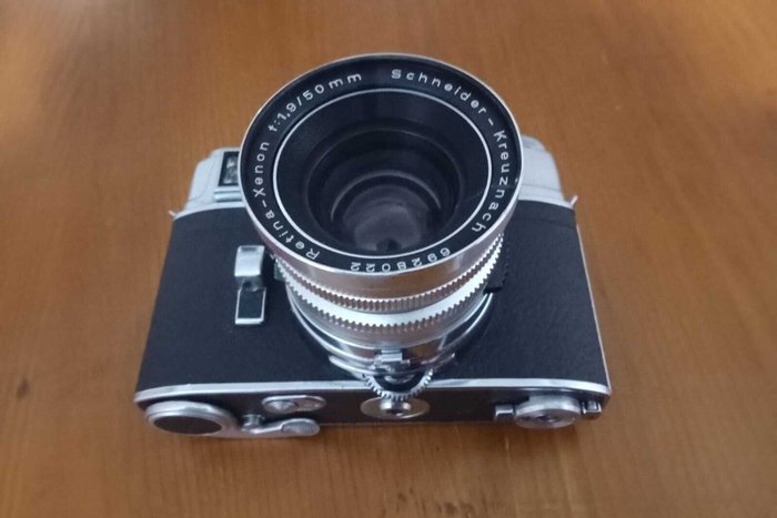 Kodak Retina Reflex III with 3 Schneider lenses and case | Analogt kamera