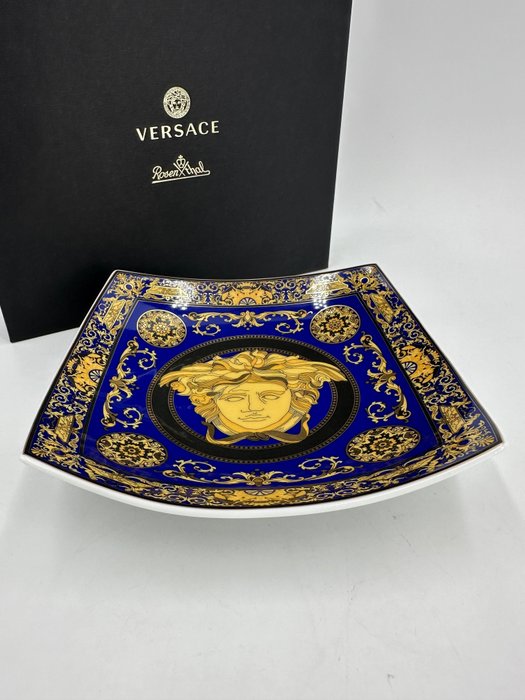 Versace x Rosenthal - Fad - "Medusa Blue" - Keramik