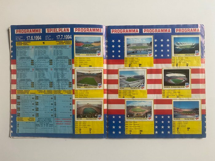 Panini USA 94 World Cup - 1 Complete Album - Good (GD)