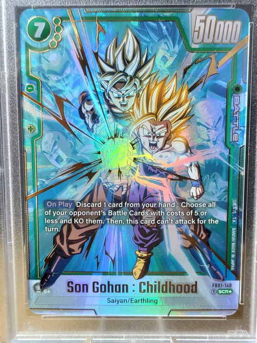 Dragon Ball Fusion World Graded card - FB01 - Son Gohan Childhood - Secret Rare - Alternate Art - PSA 10