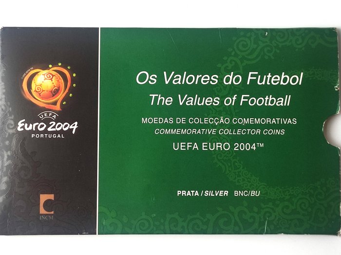 Portugal 8 Euro 2004 Set The Values Of Football - Commemorative Collector Silver Coins (3 coins)  (Ingen mindstepris)