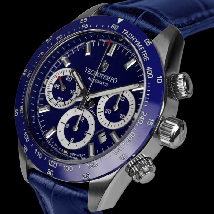 Tecnotempo - "Chrono Round" - Designed and Assembled in Italy - Swiss Movt - Limited Edition - - TT.200RO.PBL - Mænd - 2011-nu