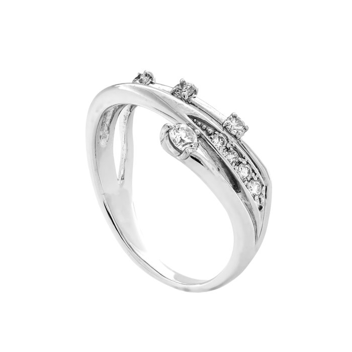 Ingen mindstepris - Ring Platin Diamant (Natur)