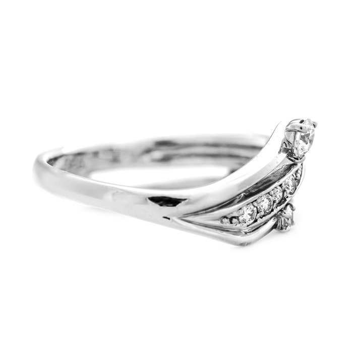 Ingen mindstepris - Ring Platin Diamant (Natur)