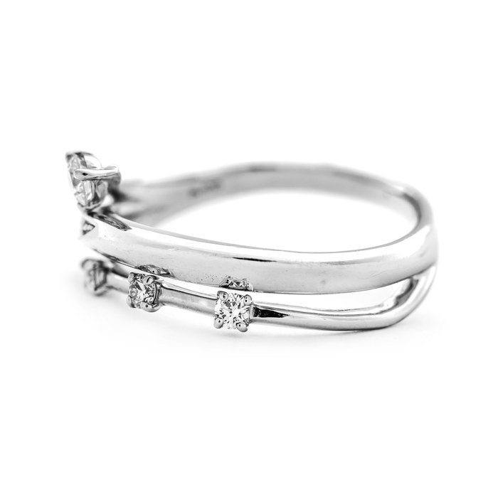 Ingen mindstepris - Ring Platin Diamant (Natur)