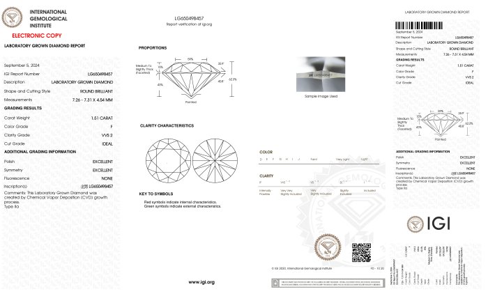 Ingen mindstepris - Øreringe - 18 kraat Hvidguld -  3.02ct. tw. Diamant (Laboratoriedyrket) - F-VVS2