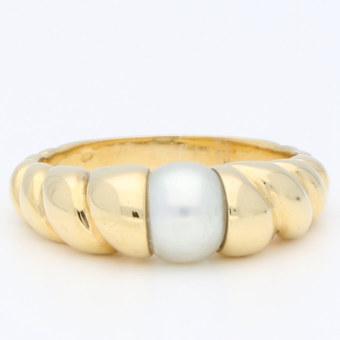 Ring - 18 kraat Gulguld - Perle