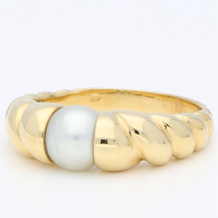 Ring - 18 kraat Gulguld - Perle