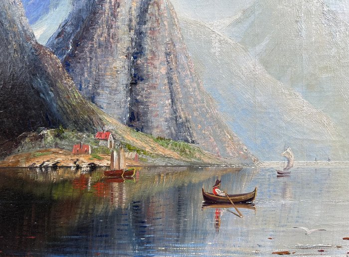 Therese Fuchs (1849-1910) - Fjord Landscape