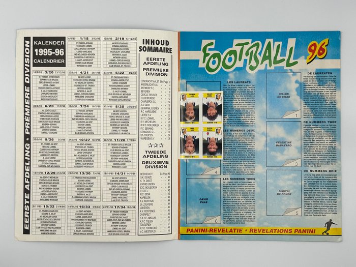 Panini - Football 96 Belgium - 1 Empty album + complete loose sticker set