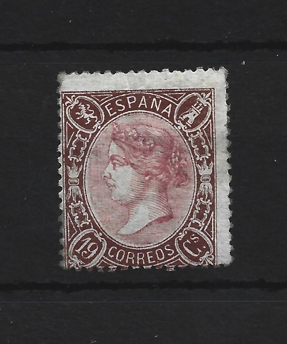 Spanien 1865 - 19 kvarter nyt soro certifikat - Edifil 77