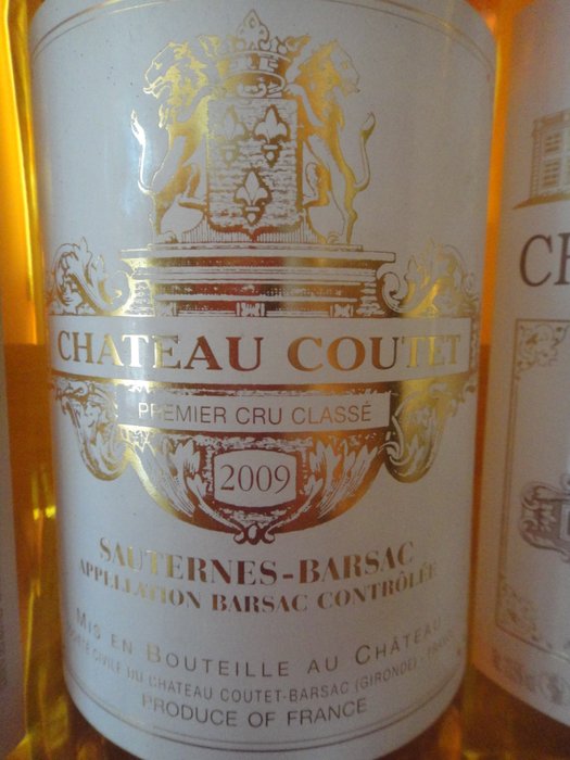 2009 Chateau Coutet  2015 Chateau Filhot x 2 - Sauternes - 3 Flasker (0,75 L)