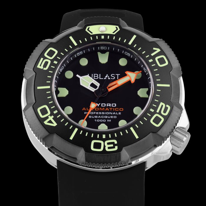 Ublast - " NO RESERVE PRICE " Hydro Professional Diver - REF.UBHDR46BKGN - Ingen mindstepris - Automatic - Mænd - Ny