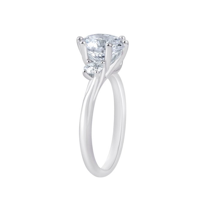 Ring - 14 karat Hvidguld -  2.37ct. tw. Diamant (Laboratoriedyrket) - Diamant