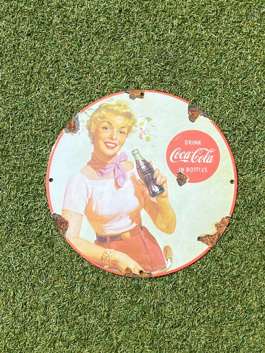 Coca-Cola « Drink In Bottles » - Plakette - Emalje